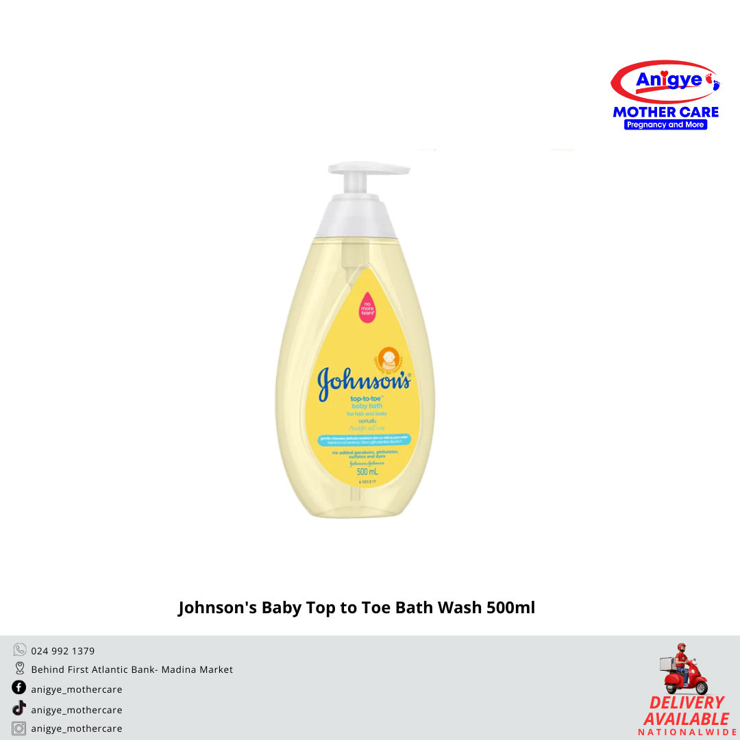 Johnson’s Top-To-Toe Wash 500ml – Gentle, all-in-one wash for babies’ skin and hair