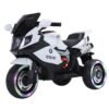 Good Luck Kids Motorbike White Ride-On Toy for Toddlers with LED Lights and Music