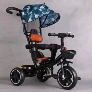 Sariny Kids Tricycle Baby Stroller Ride Toy with Safety Belt, Brake System, and 360-Degree Rotation