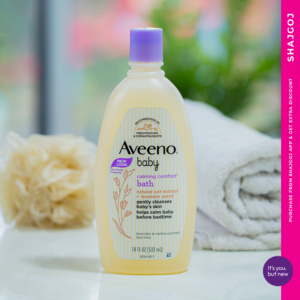 Aveeno Baby Calming Comfort Bath & Wash with Relaxing Lavender & Vanilla Scents & Natural Oat Extract 532ml