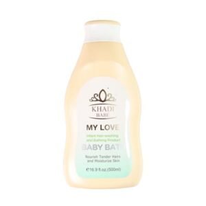 Khadi Babe My Love Baby Bath 500ml – Gentle, tear-free bath wash for your baby’s delicate skin.