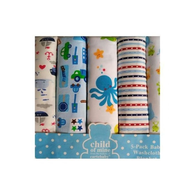 Child of Mine From the Makers of Cartebaby (4-Pack Baby Washcloth Blanket)