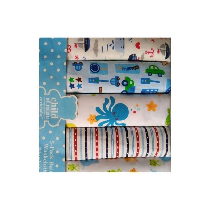 Child of Mine From the Makers of Cartebaby (4-Pack Baby Washcloth Blanket) - Image 2