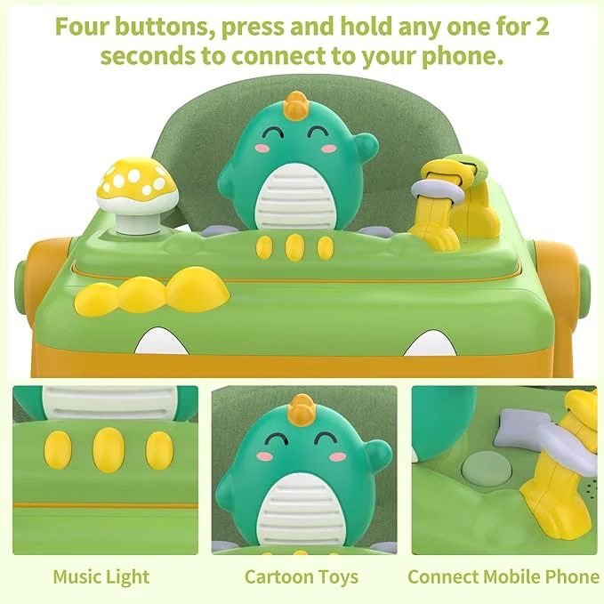 4-in-1 Multifunctional Baby Walker with Music Tray, Feeding Tray, and Removable Footrest for Boys and Girls 7-18 Months - Image 5