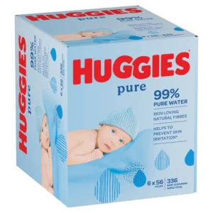 Huggies Pure Wipes Box 336 wipes (6 x 56packs )
