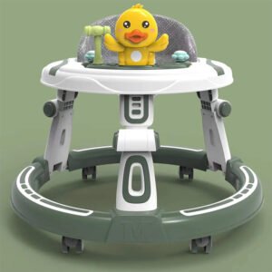 Baby Walker with Music &  Pusher & Removable Tray & Playing Toy