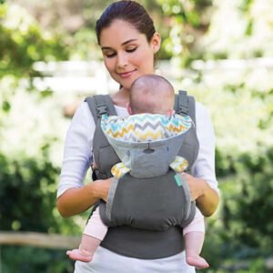 Infantino Cuddle Up Ergonomic Hoodie Carrier for Babies - Cozy and adjustable baby carrier with a built-in hoodie for extra warmth and support.V