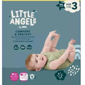 Little Angels Jumbo Pack Comfort & Protect (Size 3, 98 Nappies)