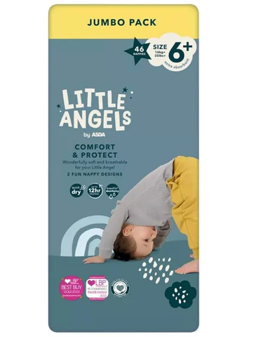 Little Angels Jumbo Pack (Size 6+, 46 Nappies)