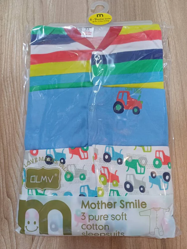 M 3 Pure Soft Cotton Sleepsuit (3-6months)