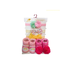 Bebe Favour 5 Piece Headband and Sock Set, 3 Headbands, 2 Pair of Socks