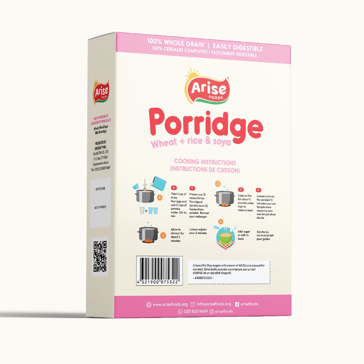 Arise Porridge (500g) Wheat + Rice & Soya - Image 2