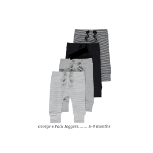 George Baby 4pack Joggers (6-9 months)