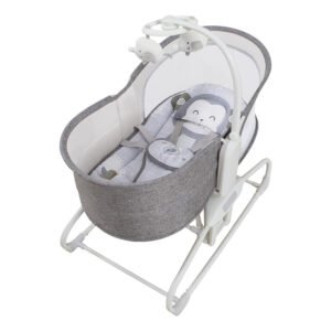 Mastela 4-in-1 Deluxe Multi-Functional Bassinet and Bouncer with adjustable recline, soothing vibrations, and breathable fabric for baby comfort and safety.