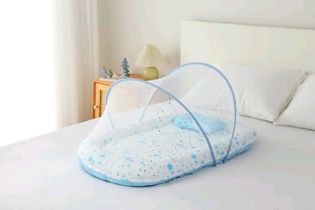 Baby Foam Bed with Pillow & Mosquito Net
