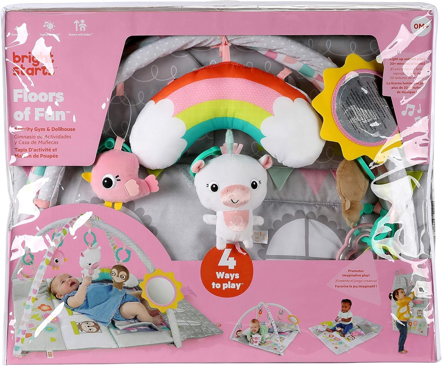 Bright Starts Floors Of Fun Activity Gym & Dollhouse (4 Way To Play ) - Image 9