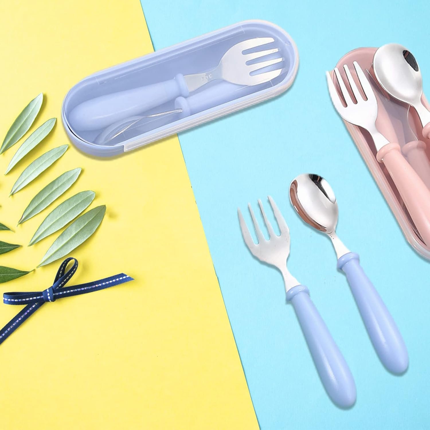 Stainless Steel Baby Silverware Set with Storage Box - Image 9