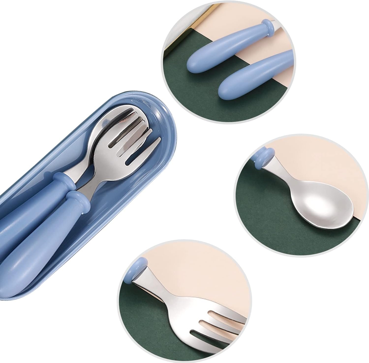 Stainless Steel Baby Silverware Set with Storage Box - Image 8