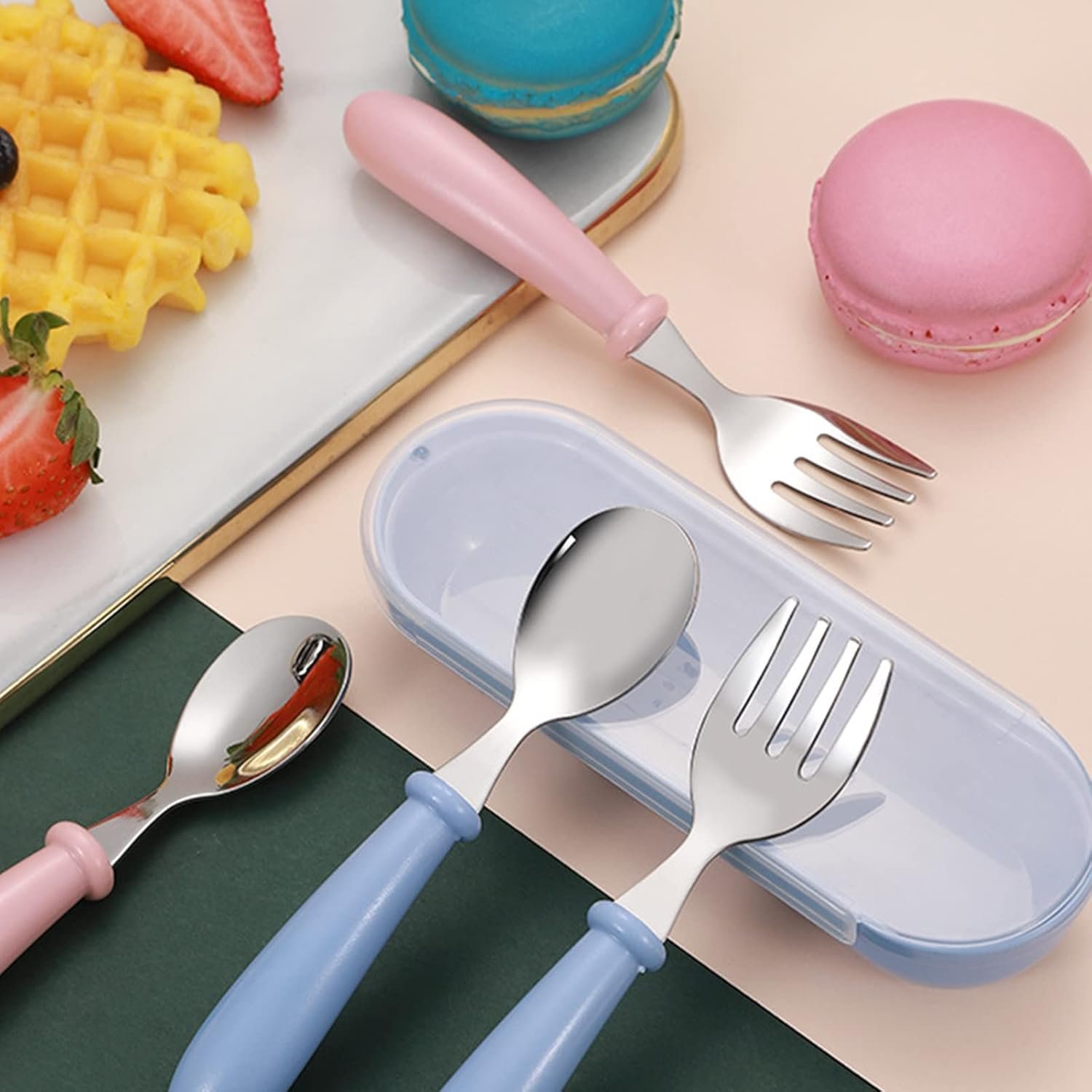 Stainless Steel Baby Silverware Set with Storage Box - Image 7