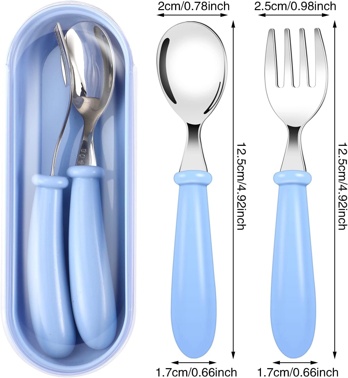 Stainless Steel Baby Silverware Set with Storage Box - Image 5