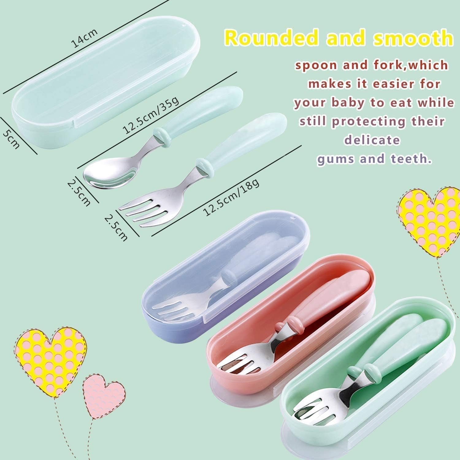 Introduce your baby to independent eating with the Stainless Steel Baby Silverware Set, thoughtfully designed for comfort, safety, and style. This high-quality set includes a spoon and fork made from food-grade stainless steel, ensuring long-lasting use while being gentle on your baby’s delicate gums. The set comes with a compact storage box for easy transport and hygiene.