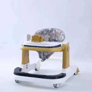 Baby Walker with Removable Music Tray & Adjustable Height & Playing Toys