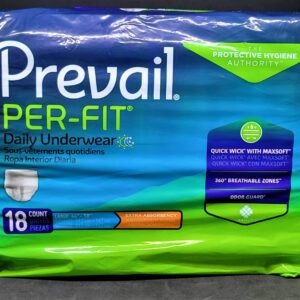 Prevail Per-Fit Large Daily Underwear (44"–58") – 18 Count
