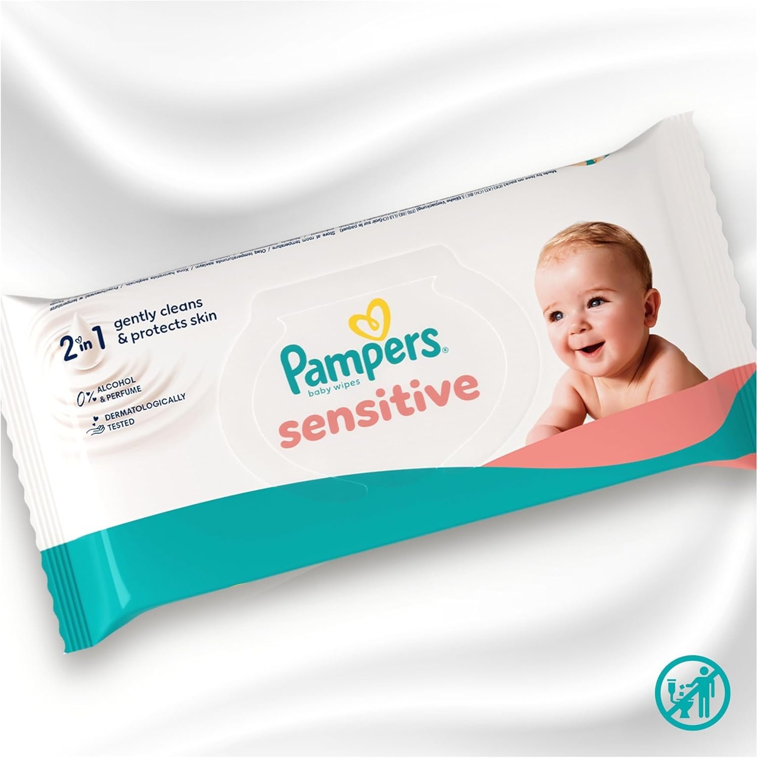 Pampers Sensitive Baby Wipes, 1 Pack of 52 Wipes - Image 2