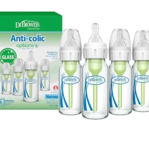 Dr. Brown's Natural Flow Anti-Colic Options+ Narrow Glass Baby Bottle