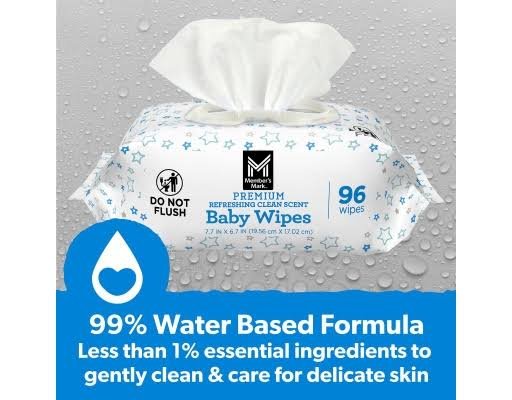 Member's Mark Premium Baby Wipes Fragrance Free 96 ct