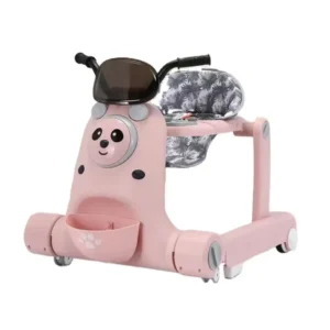 Pink Bear Multi-Functional Baby Walker & Push Walker