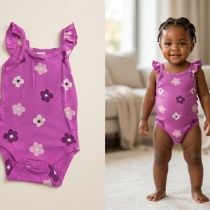 Sunnozy 3-Pack Rainbow & Berry Flutter Bodysuit Set