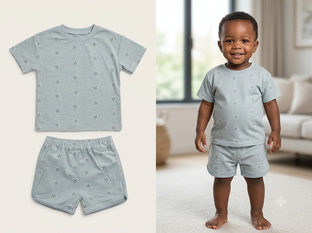 Cute Koala 2-Piece Starlight Tee & Shorts Set