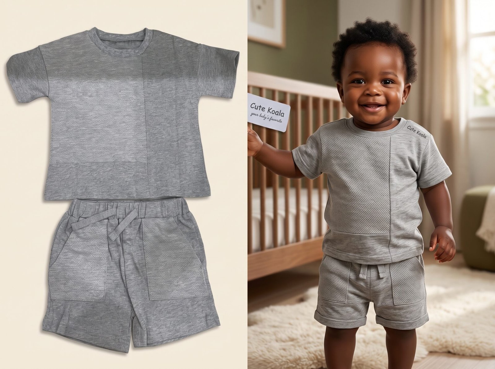 Cute Koala 2-Piece Set Newborn Dress - Image 2