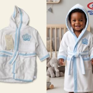 Sunnozy Crown Hooded Robe & Towel Set