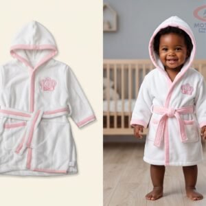Sunnozy Princess Crown Hooded Robe & Towel Set