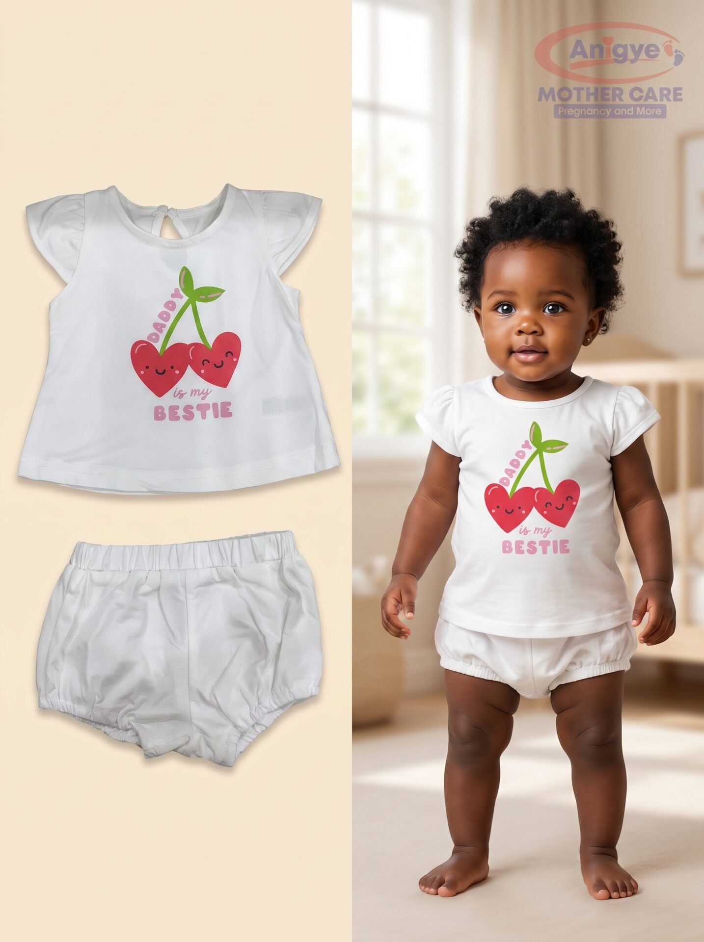 Cute Koala 4-Piece Sweet Cherry & "Daddy's Bestie" Mix & Match Set - Image 2