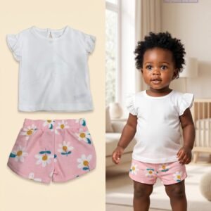 Cute Koala 2-Piece Daisy Delight Shorts Set