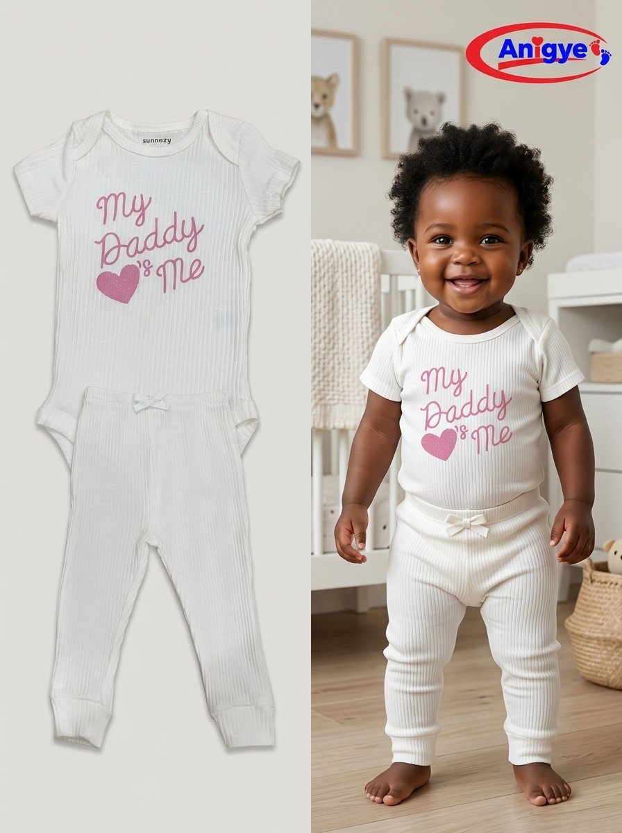 Sunnozy 5-Piece "Mommy & Daddy Loves Me" Ribbed Layette Set - Image 4