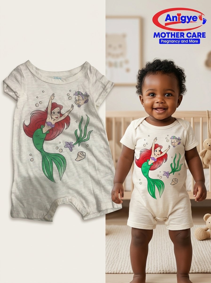 Little Mermaid Short-Sleeve Bodysuit & Romper Set - Image 2