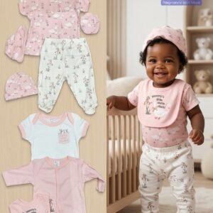 Multi-Piece Duck & Floral Layette 6pcs Set