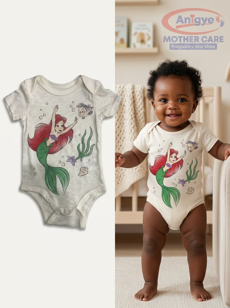 Little Mermaid Short-Sleeve Bodysuit & Romper Set - Image 3