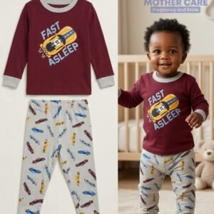 2-Piece "Fast Asleep" Race Car Pajama Set