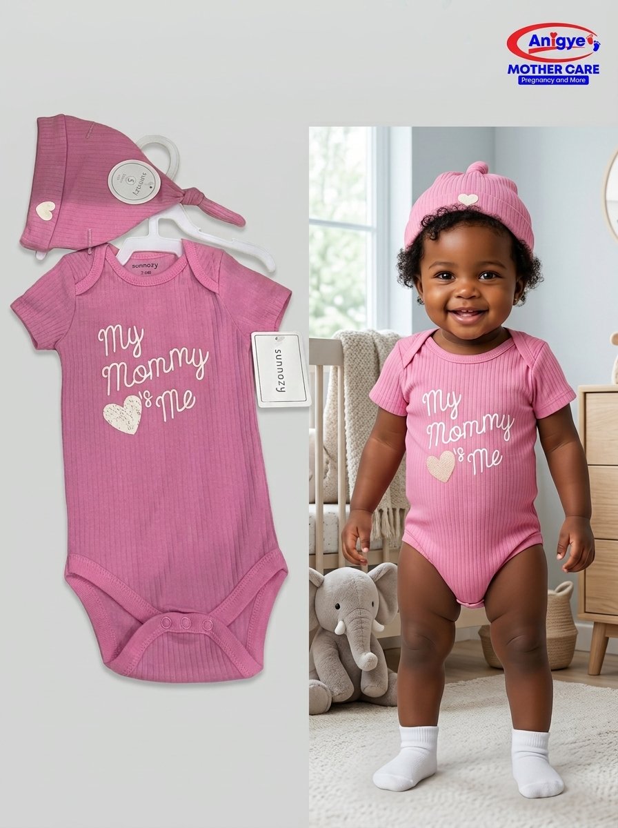 Sunnozy 5-Piece "Mommy & Daddy Loves Me" Ribbed Layette Set - Image 3